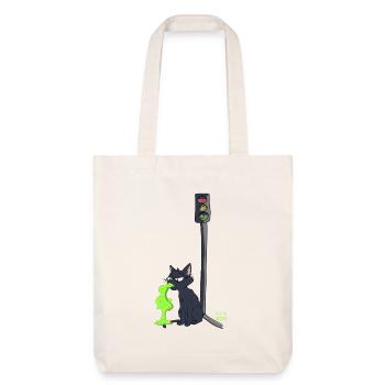 Chat malade Viazoo - Tote bag épais recyclé Stanley/Stella - blanc cassé - Devant