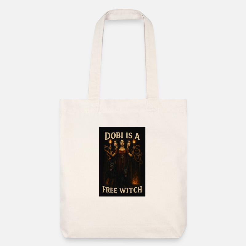Dobi is a free witch - Stanley/Stella recycelter Heavyweight Stoffbeutel - Naturweiß