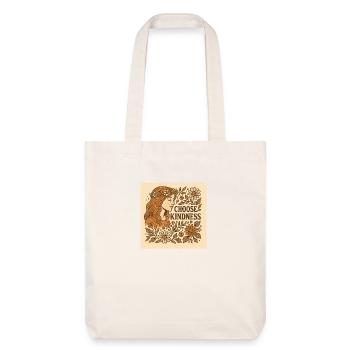 Choose kindness. Flowers. - Stanley/Stella recycelter Heavyweight Stoffbeutel - Naturweiß - Vorne