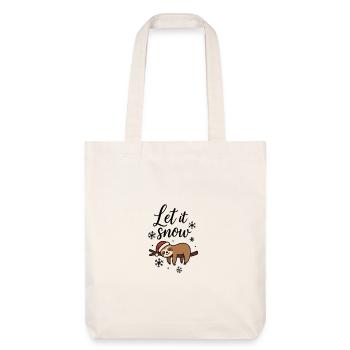 Peluche paresseux Let it Snow Motif de Noël - Tote bag épais recyclé Stanley/Stella - blanc cassé - Devant