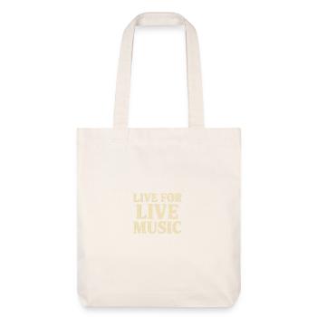 Live for Live Music - Stanley/Stella Heavyweight Recycled Tote Bag - natural white - Front