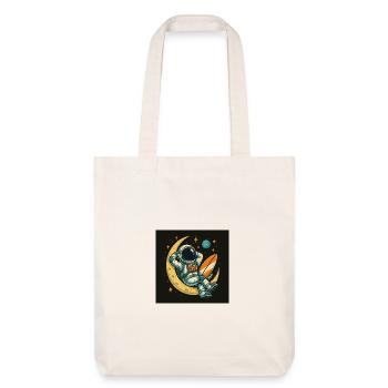 Cosmos lunaire Astro Surfer - Tote bag épais recyclé Stanley/Stella - blanc cassé - Devant