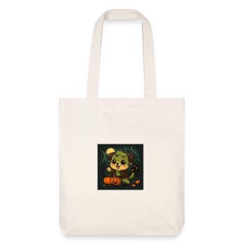 Frankenpawe Halloween Friend Dog Chibi Kawaii - Stanley/Stella Heavyweight Recycled Tote Bag - natural white - Front