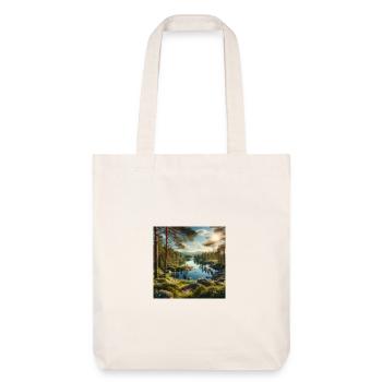 Lac forestier sous le soleil du soir - Tote bag épais recyclé Stanley/Stella - blanc cassé - Devant