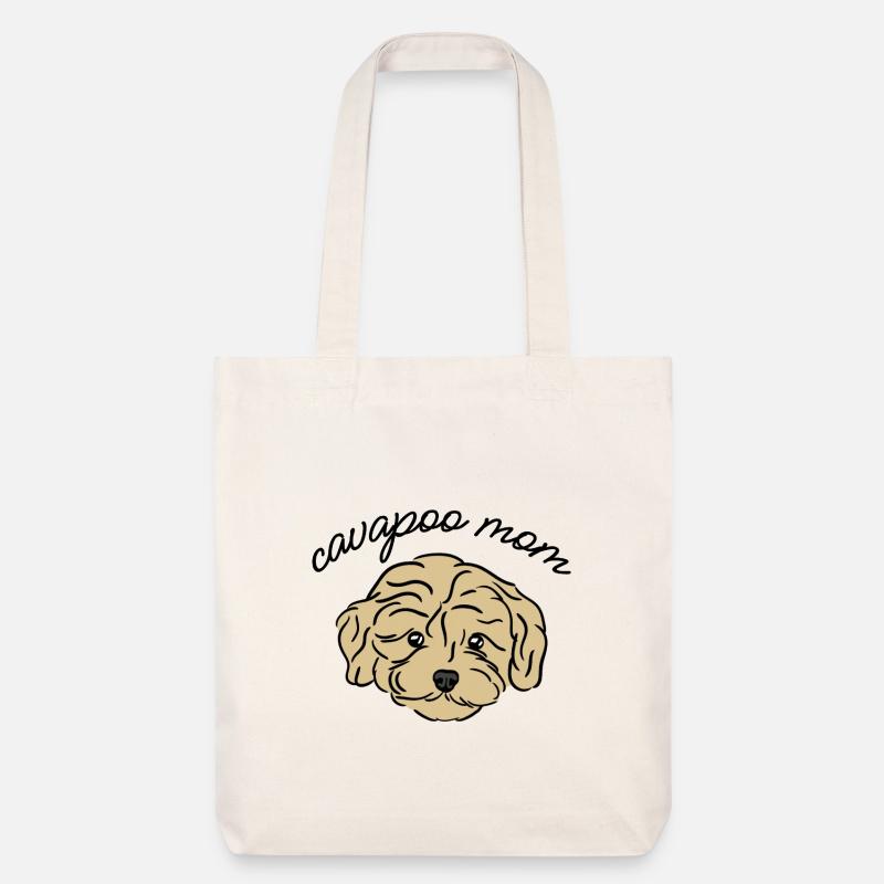 cavapoo mom - Stanley/Stella recycelter Heavyweight Stoffbeutel - Naturweiß