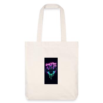Neon Bat - Stanley/Stella recycelter Heavyweight Stoffbeutel - Naturweiß - Vorne