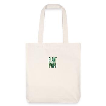 Plant Papi Gärtner Papa Natur Liebhaber - Stanley/Stella recycelter Heavyweight Stoffbeutel - Naturweiß - Vorne