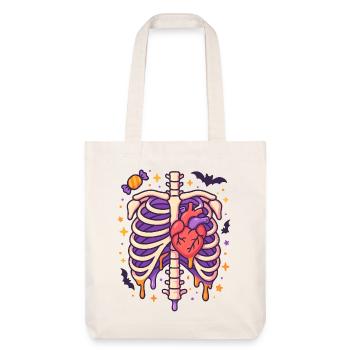 Anatomy Gothic Thoracic Cage - Stanley/Stella Heavyweight Recycled Tote Bag - natural white - Front