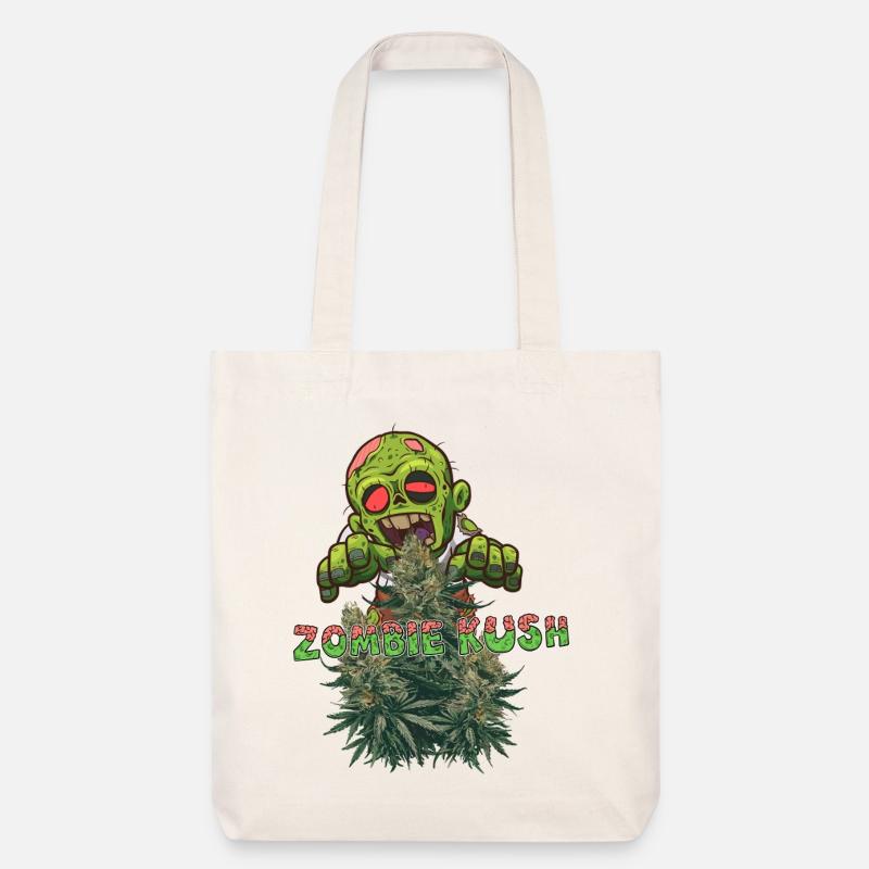 Zombie Kush - Stanley/Stella recycelter Heavyweight Stoffbeutel - Naturweiß