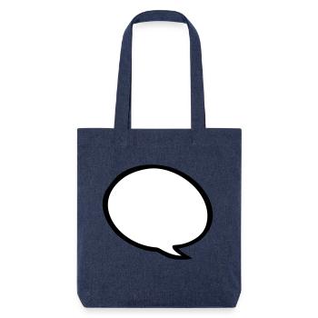 speech bubble - Stanley/Stella Heavyweight Recycled Tote Bag - melange blue - Front