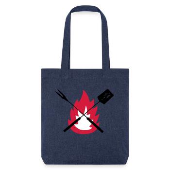 bbq cook tools fire on BBQ best gift idea - Stanley/Stella Heavyweight Recycled Tote Bag - melange blue - Front