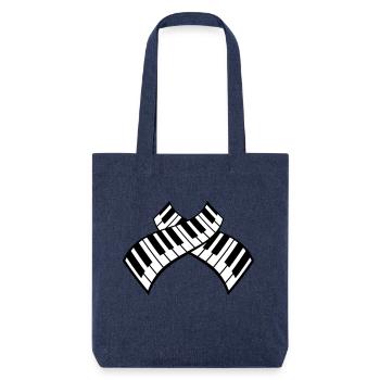 Piano Keys Instrument Playing Classical Music - Stanley/Stella Heavyweight Recycled Tote Bag - melange blue - Front