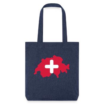 swiss_rq2 - Tote bag épais recyclé Stanley/Stella - mélange bleu - Devant