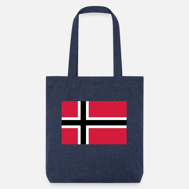 drapeau_norvege - Stanley/Stella recycelter Heavyweight Stoffbeutel - melange Blue