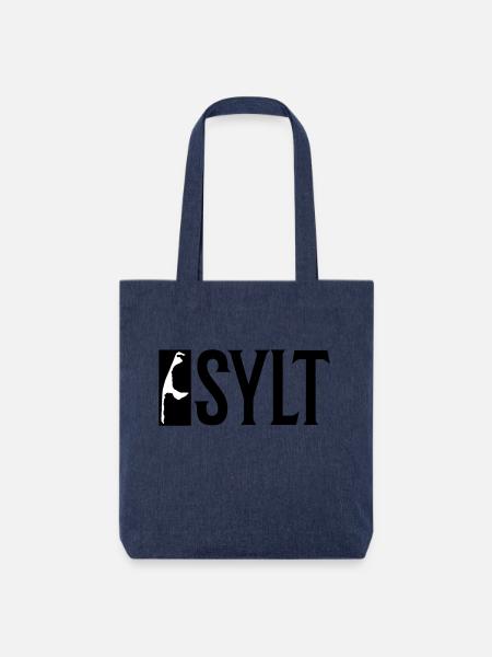 Sylt Urlaub - Stanley/Stella recycelter Heavyweight Stoffbeutel - melange Blue