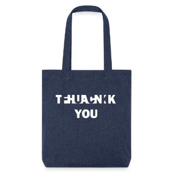 Fuck Thank You - Tote bag épais recyclé Stanley/Stella - mélange bleu - Devant
