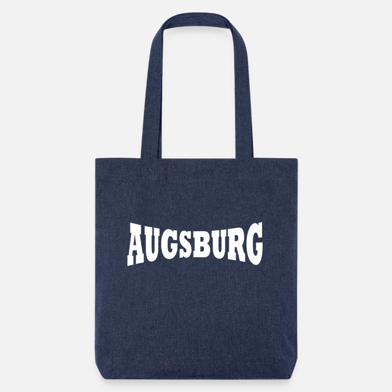 Augsburg lettrage - Tote bag épais recyclé Stanley/Stella - mélange bleu