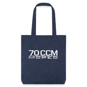 70 ccm Moped Emblem - Stanley/Stella recycelter Heavyweight Stoffbeutel - melange Blue - Vorne