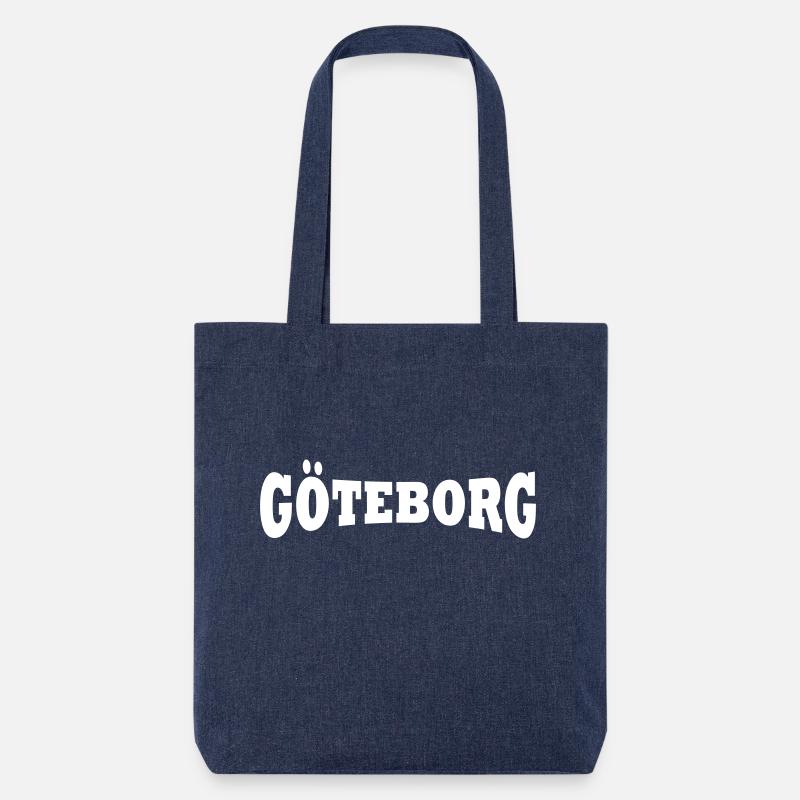 Göteborg Schriftzug - Stanley/Stella recycelter Heavyweight Stoffbeutel - melange Blue