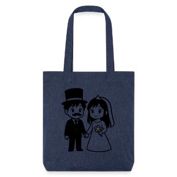 Couple de mariés Anime - Tote bag épais recyclé Stanley/Stella - mélange bleu - Devant