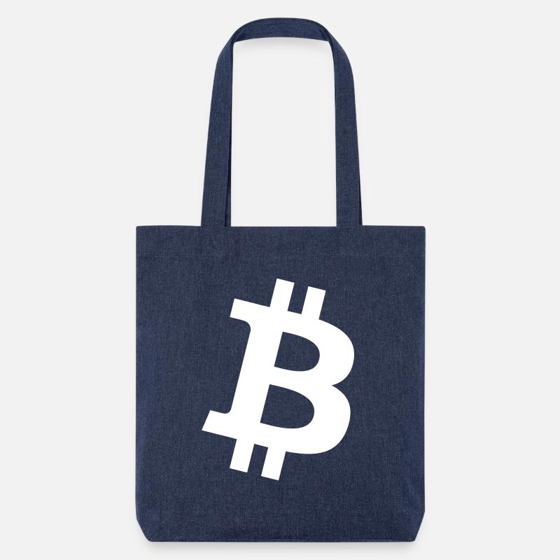 Bitcoin Cappy - Stanley/Stella recycelter Heavyweight Stoffbeutel - melange Blue