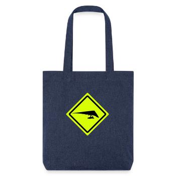 hang glider roadsign - Stanley/Stella Heavyweight Recycled Tote Bag - melange blue - Front