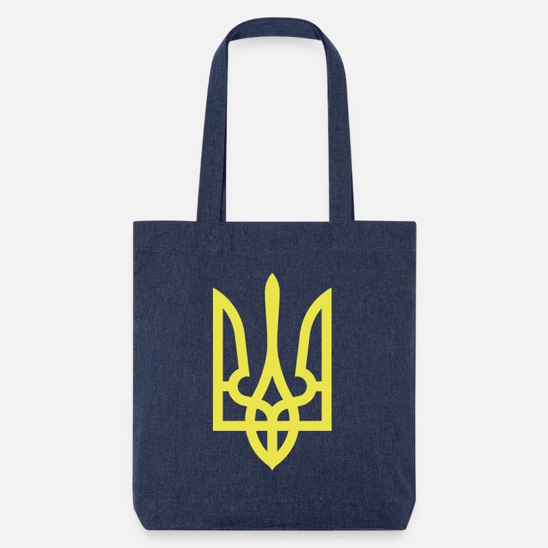 Ukraine - Stanley/Stella recycelter Heavyweight Stoffbeutel - melange Blue