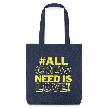 #All Crew Need Is Love! - Stanley/Stella recycelter Heavyweight Stoffbeutel - melange Blue - Vorne