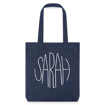 Sarah Geschenk - Stanley/Stella recycelter Heavyweight Stoffbeutel - melange Blue - Vorne