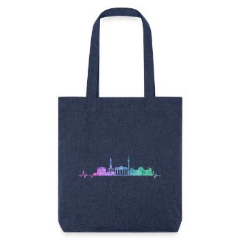 Berlin Skyline - Stanley/Stella recycelter Heavyweight Stoffbeutel - melange Blue - Vorne