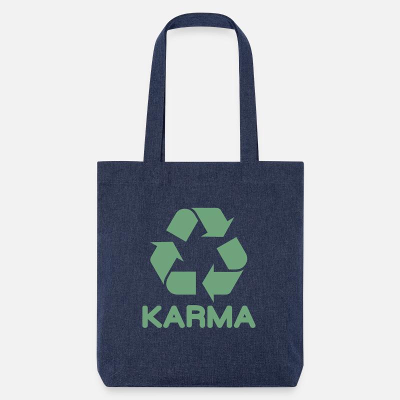 Karma idée de cadeau de répétition - Tote bag épais recyclé Stanley/Stella - mélange bleu