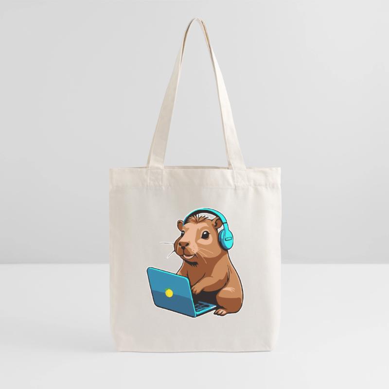 Capybara Programmierer Coder Computer Stanley/Stella recycelter Heavyweight Stoffbeutel