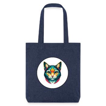Australische Nebelkatzenrasse Cartoon Kawaii Tier - Stanley/Stella recycelter Heavyweight Stoffbeutel - melange Blue - Vorne