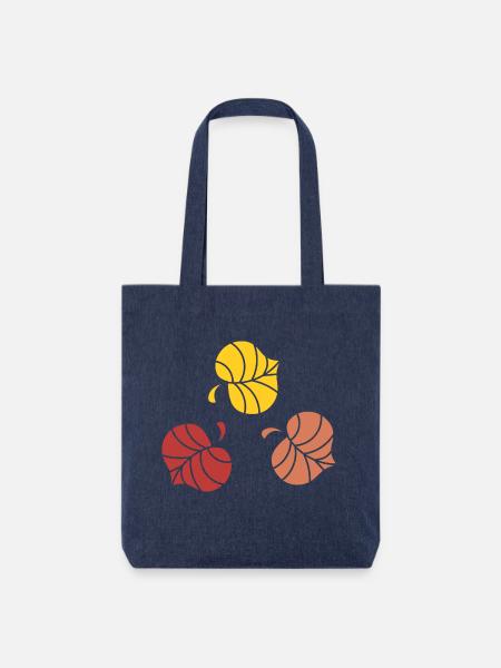 Laub im Herbst - Stanley/Stella recycelter Heavyweight Stoffbeutel - melange Blue