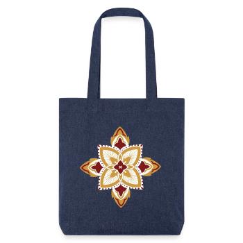 oriental pattern morocco gold red - Stanley/Stella Heavyweight Recycled Tote Bag - melange blue - Front