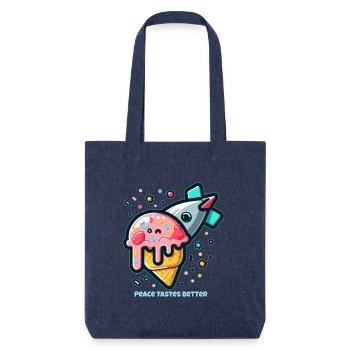 Peace Tastes Better - Stanley/Stella Heavyweight Recycled Tote Bag - melange blue - Front