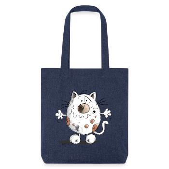 Mignon chat comique - Tote bag épais recyclé Stanley/Stella - mélange bleu - Devant