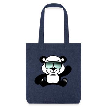Panda Ours Cool - Tote bag épais recyclé Stanley/Stella - mélange bleu - Devant