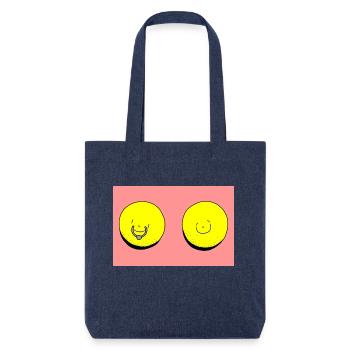 lemon piercing red - Stanley/Stella Heavyweight Recycled Tote Bag - melange blue - Front