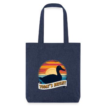 Quacking with Joy: Duck Design in a Classic Style - Stanley/Stella Heavyweight Recycled Tote Bag - melange blue - Front
