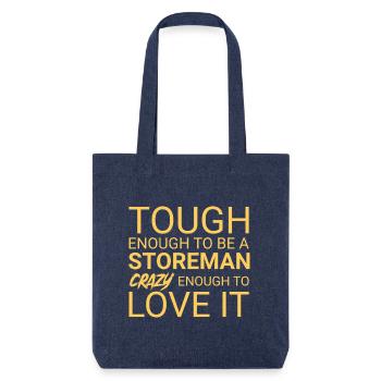 Storeman Crazy - Stanley/Stella recycelter Heavyweight Stoffbeutel - melange Blue - Vorne
