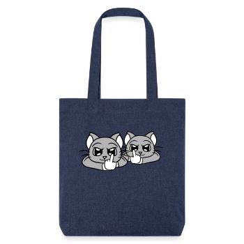 Méchants Chats Amis Majeur Insulte Équipe - Tote bag épais recyclé Stanley/Stella - mélange bleu - Devant