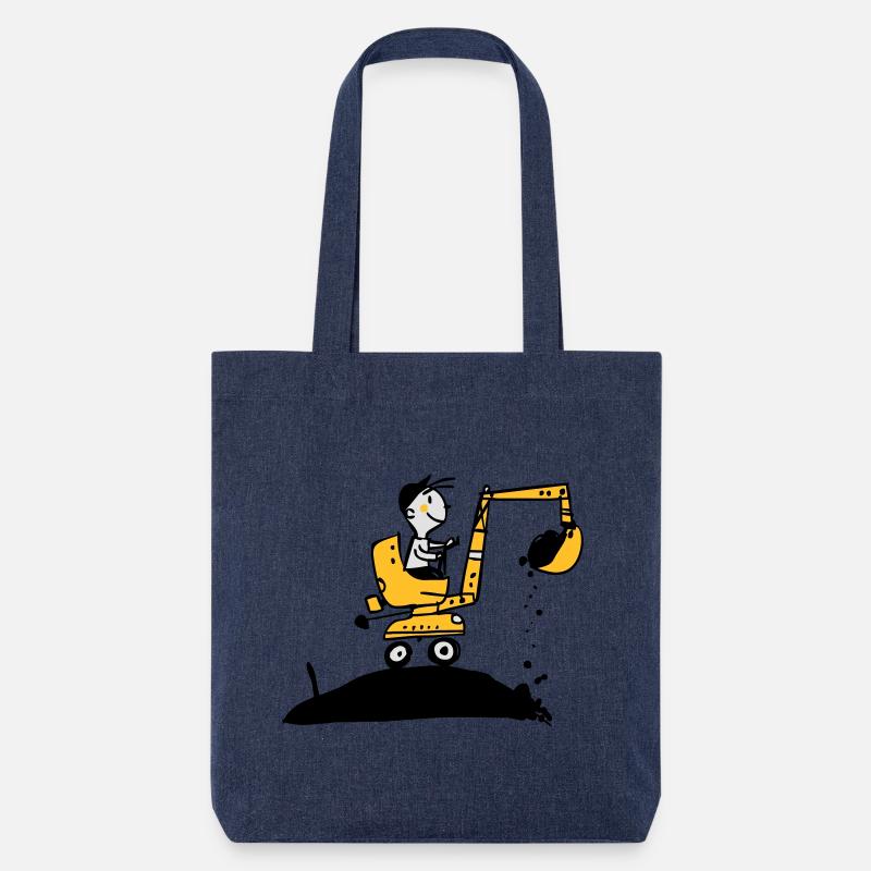 pelleteuse - Tote bag épais recyclé Stanley/Stella - mélange bleu
