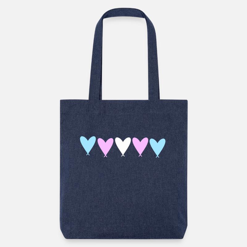 TransHearts - Stanley/Stella recycelter Heavyweight Stoffbeutel - melange Blue