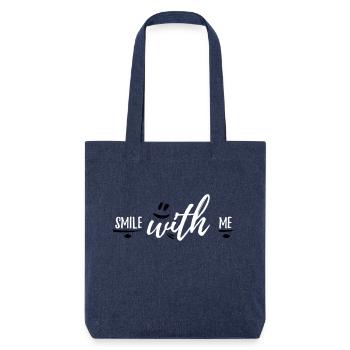 smile with me - Stanley/Stella recycelter Heavyweight Stoffbeutel - melange Blue - Vorne