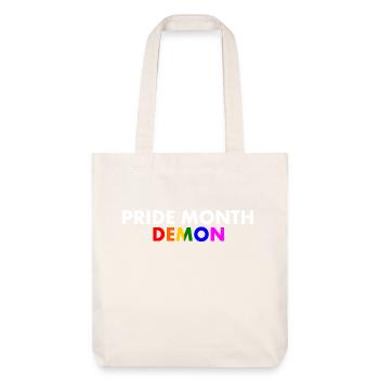 pride month demon - Stanley/Stella recycelter Heavyweight Stoffbeutel - Naturweiß - Vorne