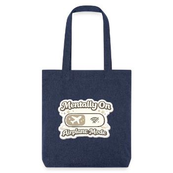 Mentally on Airplane Mode Selfcare Health Vibes - Stanley/Stella Heavyweight Recycled Tote Bag - melange blue - Front