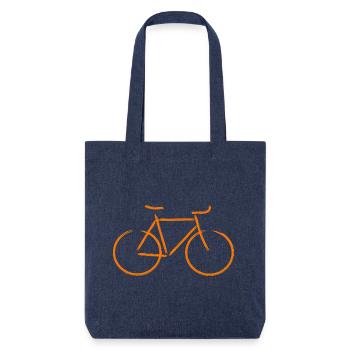 Fahrrad Fahrradfahrer Geschenk - Stanley/Stella recycelter Heavyweight Stoffbeutel - melange Blue - Vorne