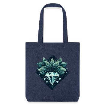 Blühender Diamant - Stanley/Stella recycelter Heavyweight Stoffbeutel - melange Blue - Vorne