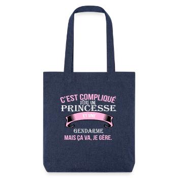 Gendarme - Tote bag épais recyclé Stanley/Stella - mélange bleu - Devant